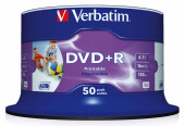 Диск DVD+R Verbatim 4.7Gb 16x Cake Box (50шт) Printable (43512) Диск DVD+R Verbatim 4.7Gb 16x Cake Box (50шт) Printable (43512)