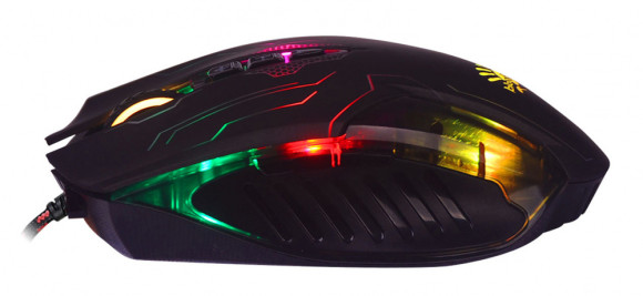 Мышь A4Tech Bloody Q51 черный/рисунок оптическая 6200dpi USB 8but