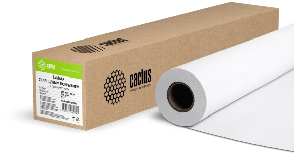 Бумага Cactus CS-PG200-61030 24"(A1) 610мм-30м/200г/м2/белый глянцевое для струйной печати втулка:50.8мм (2") Бумага Cactus CS-PG200-61030 24"(A1) 610мм-30м/200г/м2/белый глянцевое для струйной печати втулка:50.8мм (2")