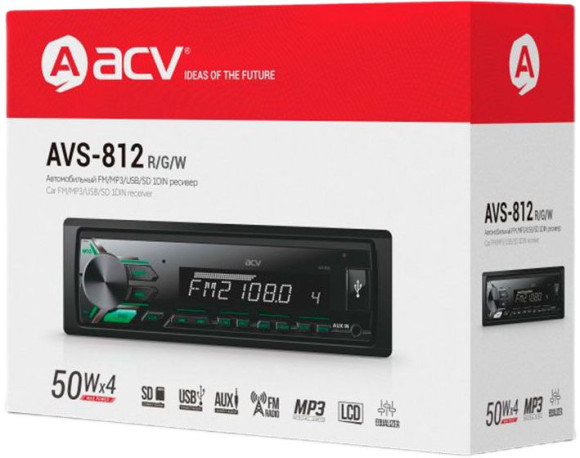 Автомагнитола ACV AVS-812G 1DIN 4x50Вт (32208) Автомагнитола ACV AVS-812G 1DIN 4x50Вт (32208)