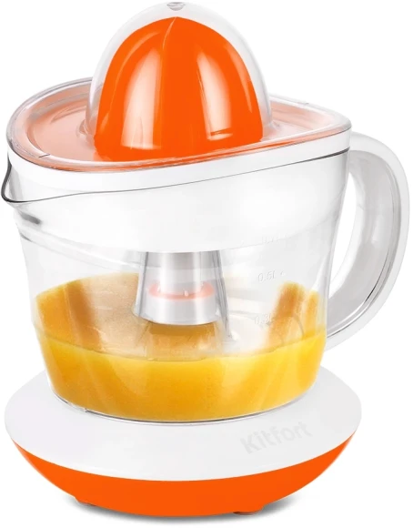 Соковыжималка цитрусовая Kitfort КТ-1148-2 25Вт рез.сок.:700мл. белый/оранжевый Соковыжималка цитрусовая Kitfort КТ-1148-2 25Вт рез.сок.:700мл. белый/оранжевый