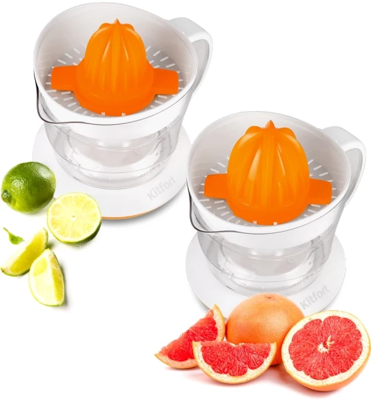 Соковыжималка цитрусовая Kitfort КТ-1148-2 25Вт рез.сок.:700мл. белый/оранжевый Соковыжималка цитрусовая Kitfort КТ-1148-2 25Вт рез.сок.:700мл. белый/оранжевый