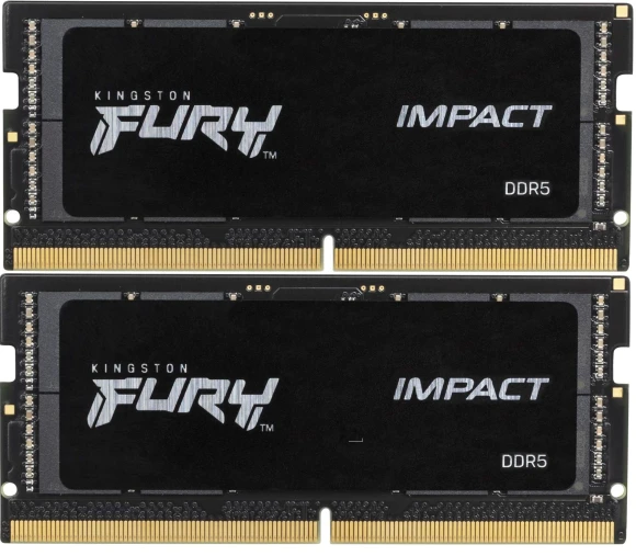 Память DDR5 2x16GB 6400MHz Kingston KF564S38IBK2-32 Fury Impact RTL PC5-51200 CL38 SO-DIMM ECC 262-pin 1.35В kit single rank Ret