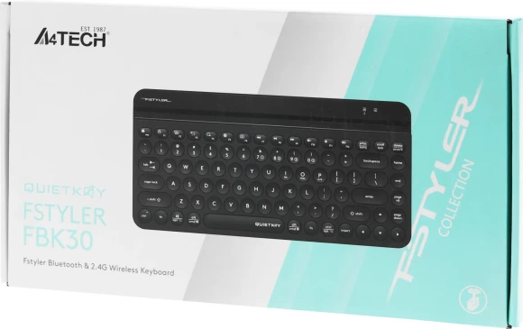 Клавиатура A4Tech FBK30 черный USB беспроводная BT/Radio slim Multimedia (FBK30 BLACK)