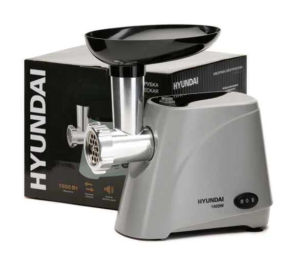 Мясорубка Hyundai HY-MG4391 1900Вт серый/черный Мясорубка Hyundai HY-MG4391 1900Вт серый/черный