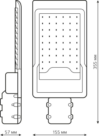 Светильник консольный Gauss 629534350 50Вт ламп.:50шт черный Светильник консольный Gauss 629534350 50Вт ламп.:50шт черный