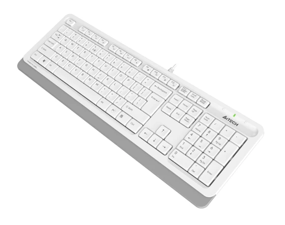 Клавиатура A4Tech FK10 белый/серый USB (FK10 WHITE) кабель 1.5м