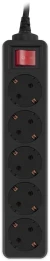 Сетевой фильтр PC Pet AP01006-1.8-B 1.8м (5 розеток) черный (пакет ПЭ)
