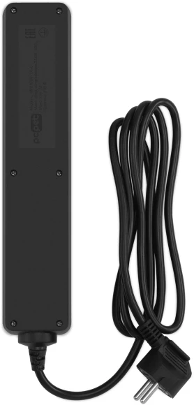 Сетевой фильтр PC Pet AP01006-1.8-B 1.8м (5 розеток) черный (пакет ПЭ)