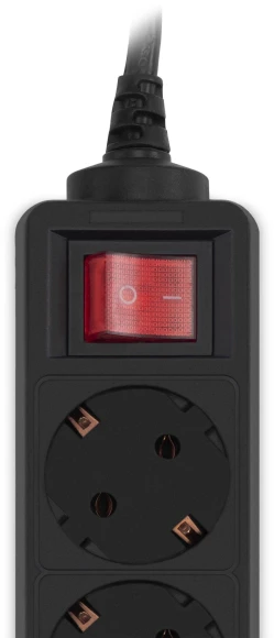 Сетевой фильтр PC Pet AP01006-1.8-B 1.8м (5 розеток) черный (пакет ПЭ)