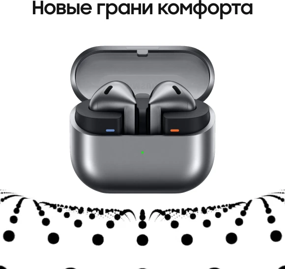 Гарнитура вкладыши Samsung Galaxy Buds 3 серебристый беспроводные bluetooth в ушной раковине (SM-R530NZAACIS) Гарнитура вкладыши Samsung Galaxy Buds 3 серебристый беспроводные bluetooth в ушной раковине (SM-R530NZAACIS)