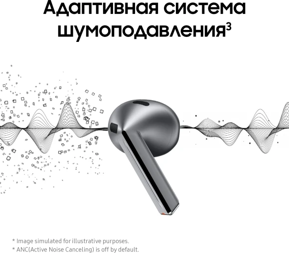 Гарнитура вкладыши Samsung Galaxy Buds 3 серебристый беспроводные bluetooth в ушной раковине (SM-R530NZAACIS) Гарнитура вкладыши Samsung Galaxy Buds 3 серебристый беспроводные bluetooth в ушной раковине (SM-R530NZAACIS)