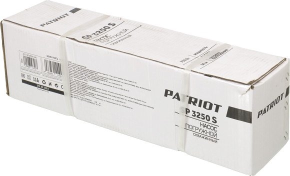 Насос скважинный Patriot SP 3250 S 750Вт 1920л/час винтовой (315302463) Насос скважинный Patriot SP 3250 S 750Вт 1920л/час винтовой (315302463)
