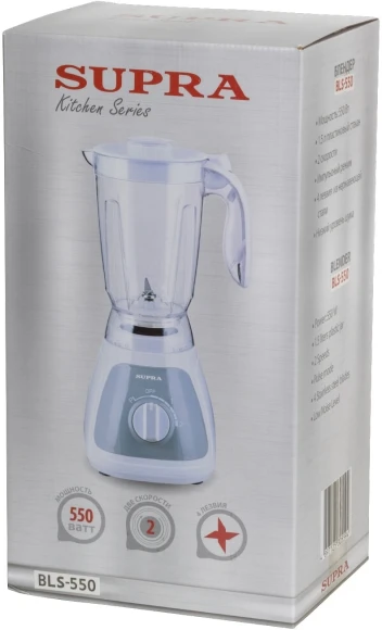 Блендер стационарный Supra BLS-550 550Вт белый/серый