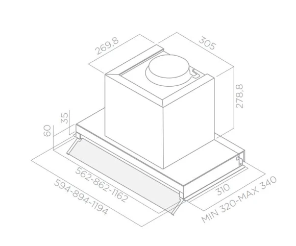 Вытяжка встраиваемая Elica Boxin IX/A/90 нержавеющая сталь управление: поворотные переключатели (1 мотор) Вытяжка встраиваемая Elica Boxin IX/A/90 нержавеющая сталь управление: поворотные переключатели (1 мотор)
