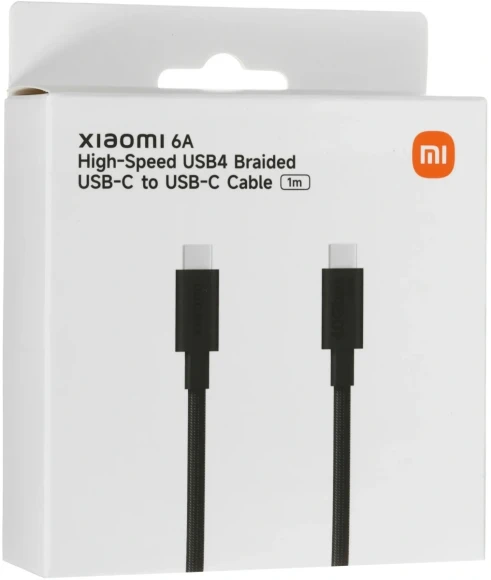 Кабель Xiaomi BHR087BGL USB Type-C (m)-USB Type-C (m) 1м черный