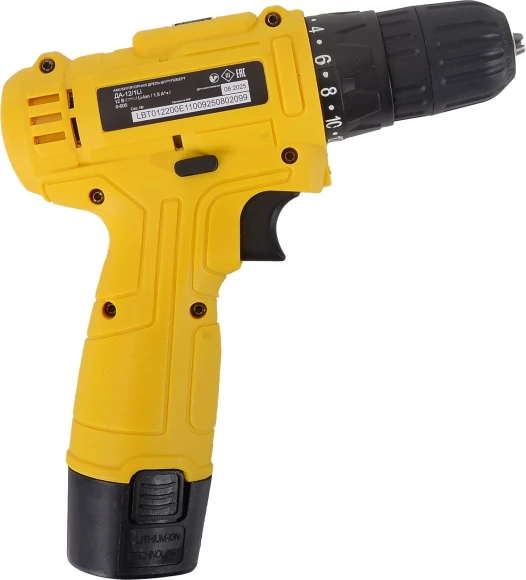 Дрель-шуруповерт Eurolux ДА-12/1Li аккум. патрон:быстрозажимной (72/14/37)