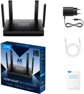 Роутер беспроводной Cudy WR3000 AX3000 10/100/1000BASE-TX/Wi-Fi черный Роутер беспроводной Cudy WR3000 AX3000 10/100/1000BASE-TX/Wi-Fi черный