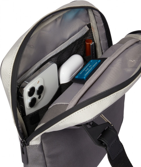 Сумка Piquadro Brief2 Special CA1816BR2S/GRN серая/черная нейлон/натур.кожа