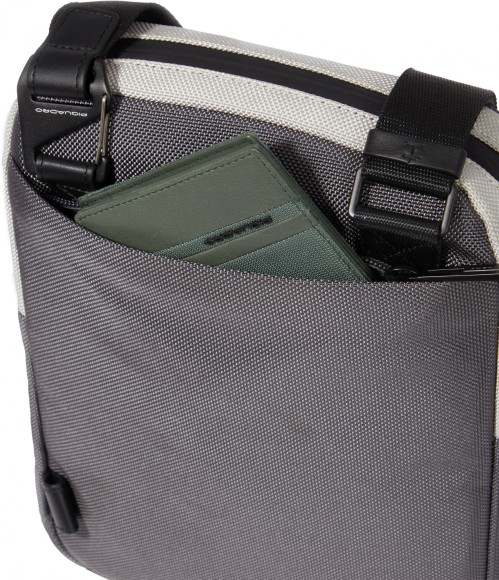 Сумка Piquadro Brief2 Special CA1816BR2S/GRN серая/черная нейлон/натур.кожа