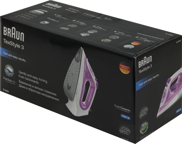 Утюг Braun SI3030PU 2300Вт розовый/белый