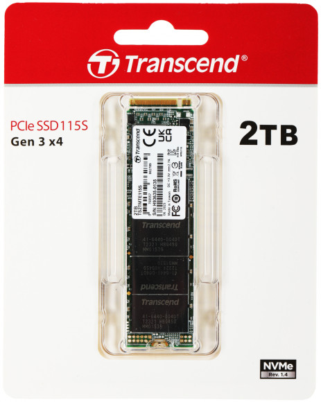 Накопитель SSD Transcend PCIe 3.0 x4 2TB TS2TMTE115S 115S M.2 2280 0.2 DWPD