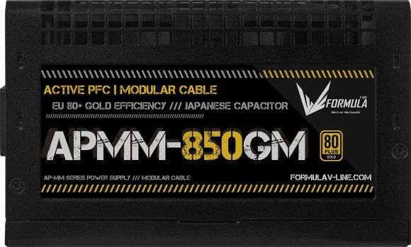 Блок питания Formula ATX 850W APMM-850GM Gen.5 80+ gold (20+4pin) APFC 120mm fan 8xSATA Cab Manag RTL
