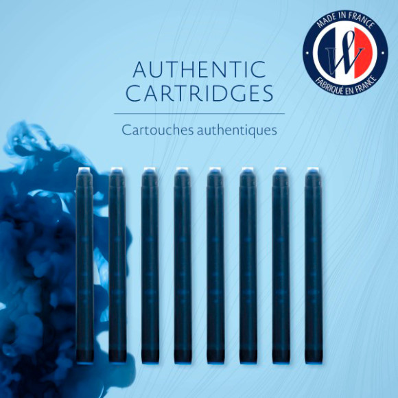 Картридж Waterman Standard (S0110910) Mysterious Blue чернила для ручек перьевых (8шт)