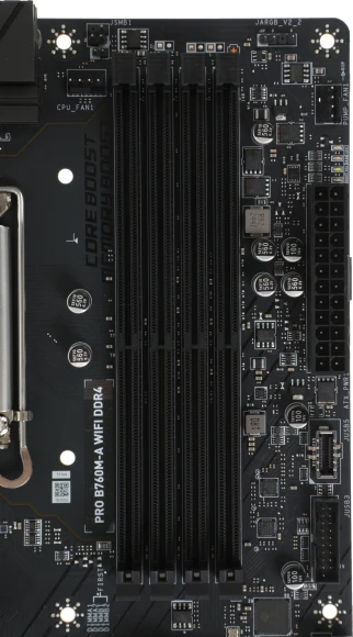 Материнская плата MSI PRO B760M-A WIFI DDR4 Soc-1700 Intel B760 4xDDR4 mATX AC`97 8ch(7.1) 2.5Gg+HDMI+DP