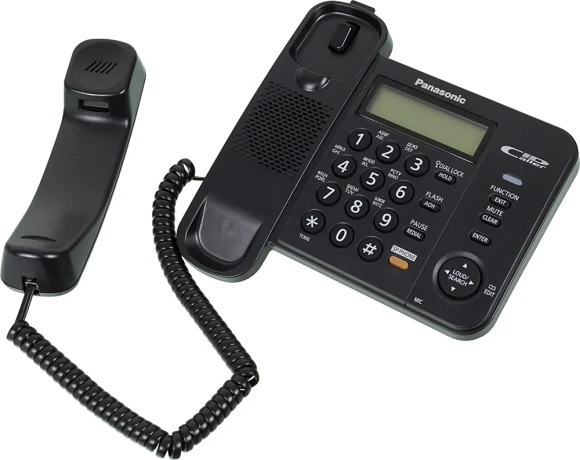 Телефон проводной Panasonic KX-TS2358RUB черный