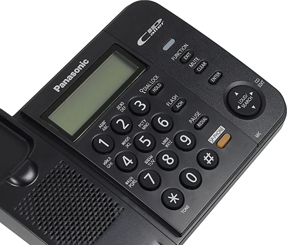 Телефон проводной Panasonic KX-TS2358RUB черный