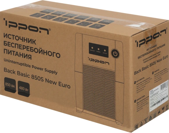 Источник бесперебойного питания Ippon Back Basic 850S New Euro 480Вт 850ВА черный