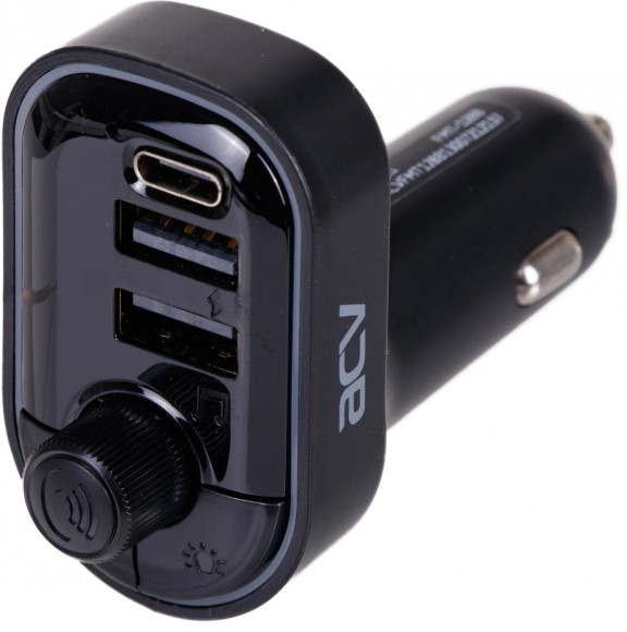 Автомобильный FM-модулятор ACV FMT-128B черный MicroSD BT USB (38762) Автомобильный FM-модулятор ACV FMT-128B черный MicroSD BT USB (38762)