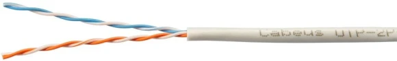 Кабель информационный Cabeus UTP-2P-CAT.5E-SOLID-LSZH-GY кат.5E U/UTP 2 пары LSZH внутренний 305м серый