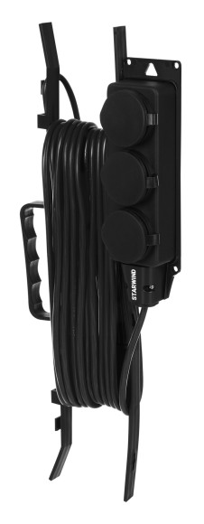 Удлинитель силовой Starwind ST-PS3.10/FRB-16 3x0.75кв.мм 3розет. 10м КГ 16A пласт.рамка черный