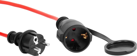 Сетевой удлинитель Buro BU-PS1.20/R 20м (1 розетка) красный (коробка)