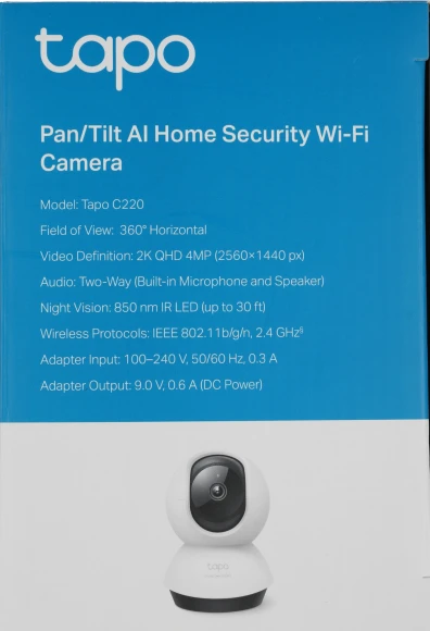 Камера видеонаблюдения IP TP-Link Tapo C220 Wi-Fi 4-4мм цв. корп.:белый Камера видеонаблюдения IP TP-Link Tapo C220 Wi-Fi 4-4мм цв. корп.:белый
