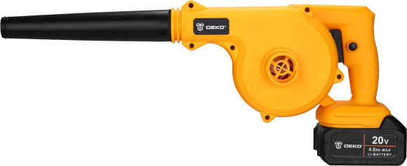 Воздуходувка Deko DKBL20 60Вт пит.:от аккум. оранжевый/черный Воздуходувка Deko DKBL20 60Вт пит.:от аккум. оранжевый/черный