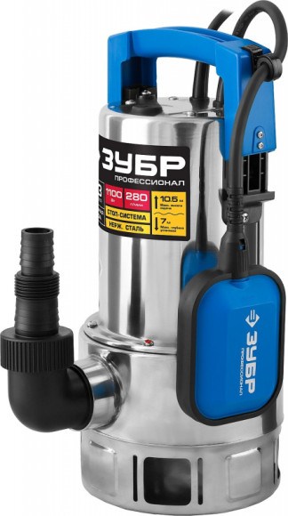 Насос дренажный Зубр Профессионал НПГ-Т3-1100-С 1100Вт 16800л/час центробежный