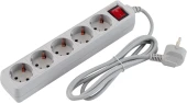 Сетевой фильтр PC Pet AP01006-1.8-G 1.8м (5 розеток) серый (пакет ПЭ)