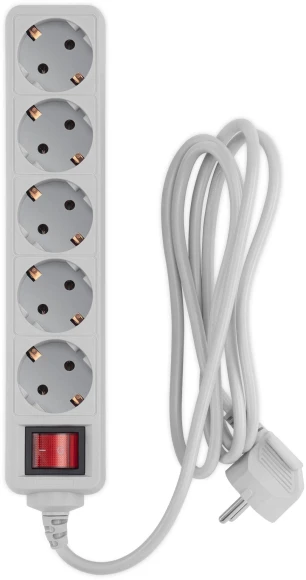 Сетевой фильтр PC Pet AP01006-1.8-G 1.8м (5 розеток) серый (пакет ПЭ) Сетевой фильтр PC Pet AP01006-1.8-G 1.8м (5 розеток) серый (пакет ПЭ)
