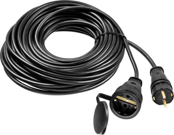 Удлинитель силовой Stayer 55026-20 3x1.5кв.мм 1розет. 20м КГ без катушки черный