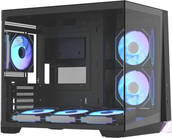 Корпус Formula Crystal Z4M черный без БП mATX 9x120mm 1xUSB3.0 audio bott PSU