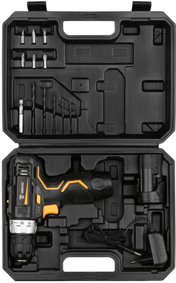 Дрель-шуруповерт Deko GCD12DU3 SET 4 аккум. патрон:быстрозажимной (кейс в комплекте) (063-4140)