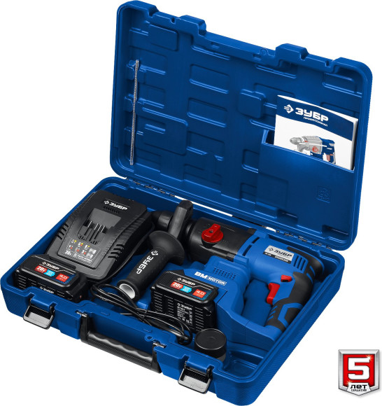 Перфоратор Зубр PB-260-42 патрон:SDS-plus уд.:3Дж аккум. (кейс в комплекте) Перфоратор Зубр PB-260-42 патрон:SDS-plus уд.:3Дж аккум. (кейс в комплекте)