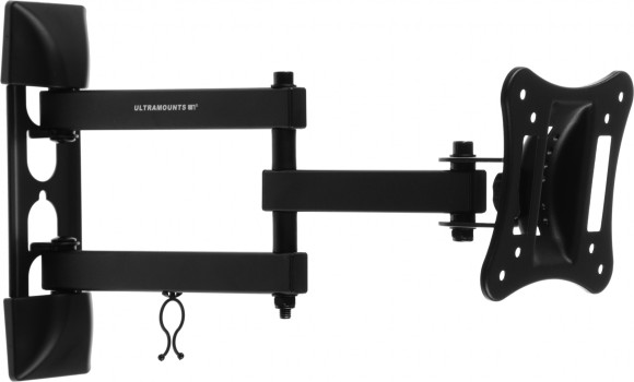 Кронштейн для телевизора Ultramounts UM895 черный 13"-27" макс.15кг настенный поворотно-выдвижной и наклонный Кронштейн для телевизора Ultramounts UM895 черный 13"-27" макс.15кг настенный поворотно-выдвижной и наклонный