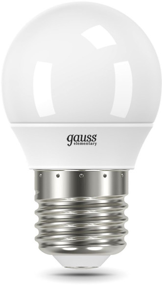 Лампа светодиодная Gauss 9.5Вт цок.:E27 свеча 220B 3000K св.свеч.бел.теп. (упак.:10шт) (103102110)