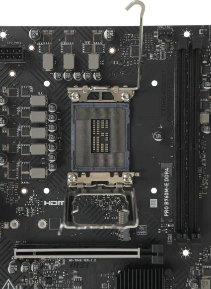 Материнская плата MSI PRO B760M-E DDR4 Soc-1700 Intel B760 2xDDR4 mATX AC`97 8ch(7.1) GbLAN+VGA+HDMI