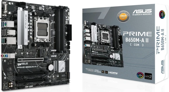 Материнская плата Asus PRIME B650M-A II-CSM Socket AM5 AMD B650 4xDDR5 mATX AC`97 8ch(7.1) 2.5Gg RAID+VGA+HDMI+DP