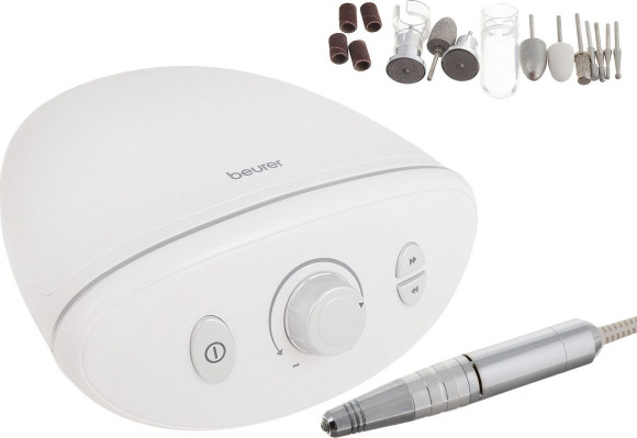 Маникюрно-педикюрный набор Beurer MP100 насадок в компл.:10шт белый Маникюрно-педикюрный набор Beurer MP100 насадок в компл.:10шт белый